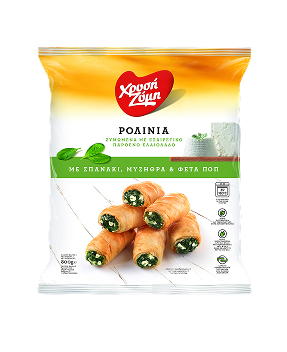 Řecké spirálky se špenátem a sýrem feta, 800g, Pouze osobní odběr (chlazený / mražený produkt)