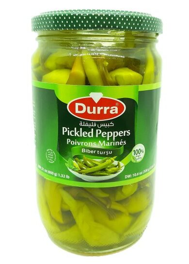 Nakládané pálivé papriky, Durra, 600g