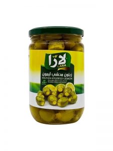 Zelené olivy plněné citronem, Lara, 660g