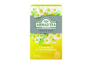 Heřmánkový s citronová tráva čaj, Ahmad Tea, 20x2g alu