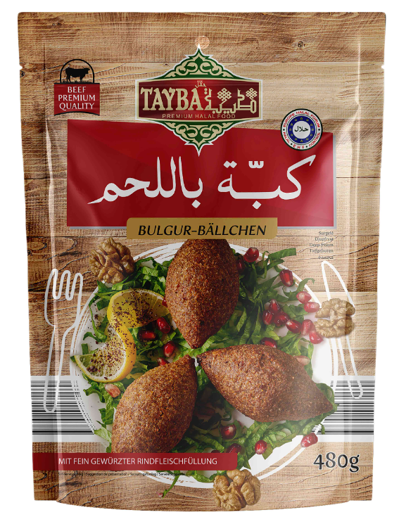 Kibbeh, Hovězí kibbeh kuličky, Tayba, 600g, Pouze osobní odběr (chlazený / mražený produkt)