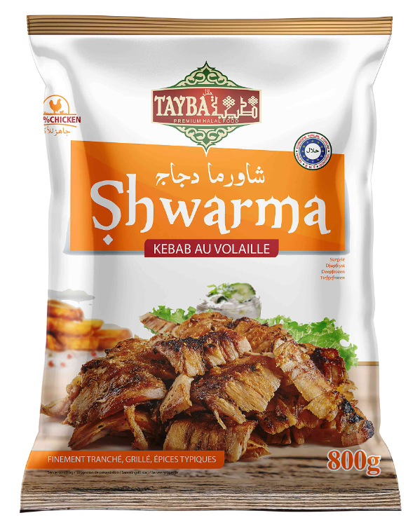 Kuřecí Shawarma, Tayba, 800g, Pouze osobní odběr (chlazený / mražený produkt)