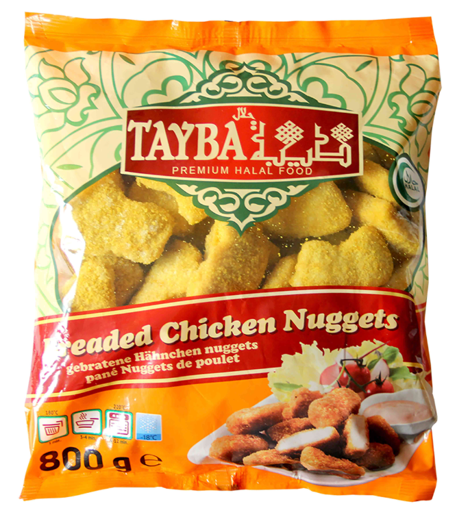 Obalované kuřecí nugetky, Tayba, 800g, Pouze osobní odběr (chlazený / mražený produkt)