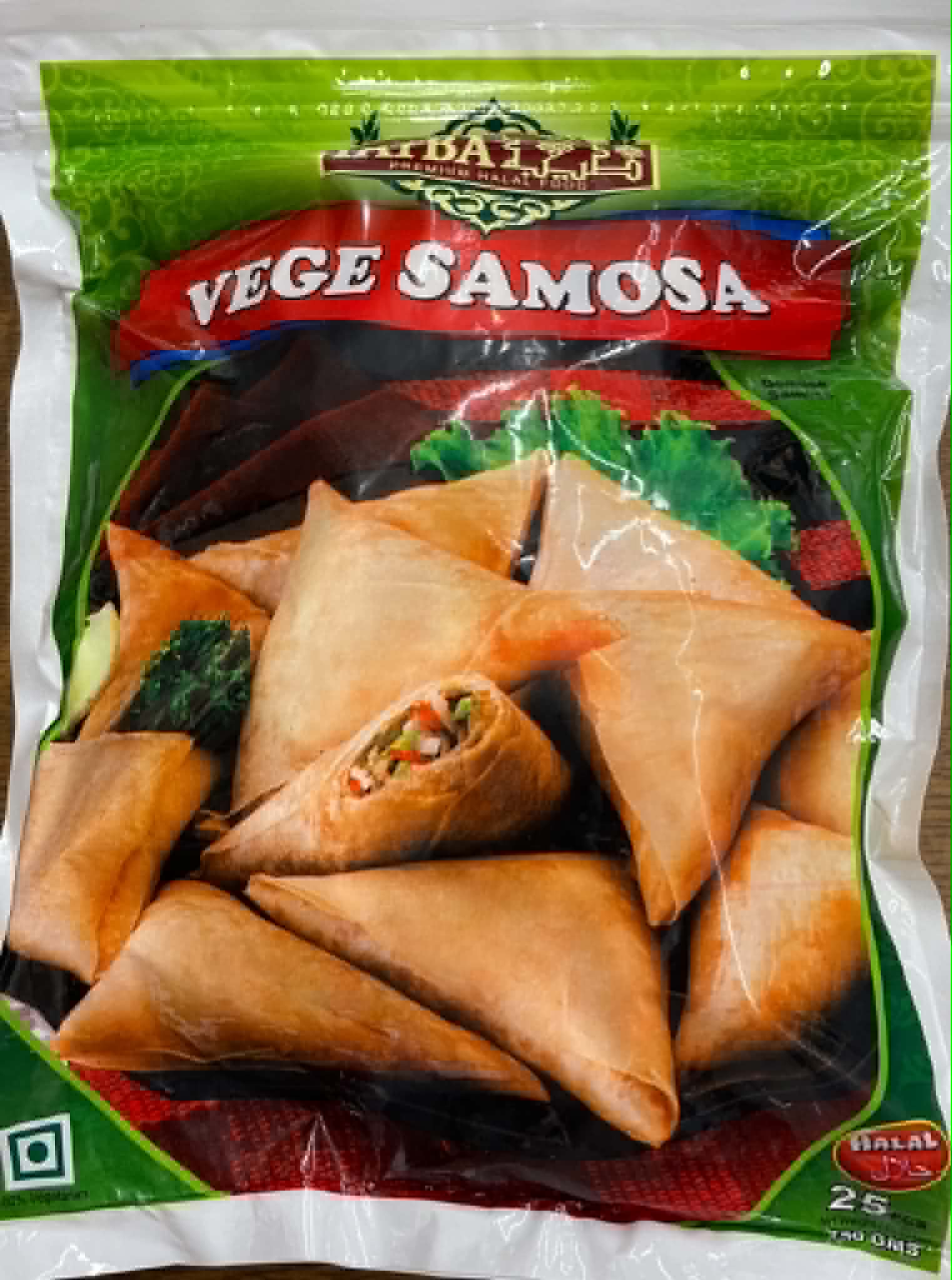 Vege Samosa, Tayba, 750g/ 25 Ks, Pouze osobní odběr (chlazený / mražený produkt)