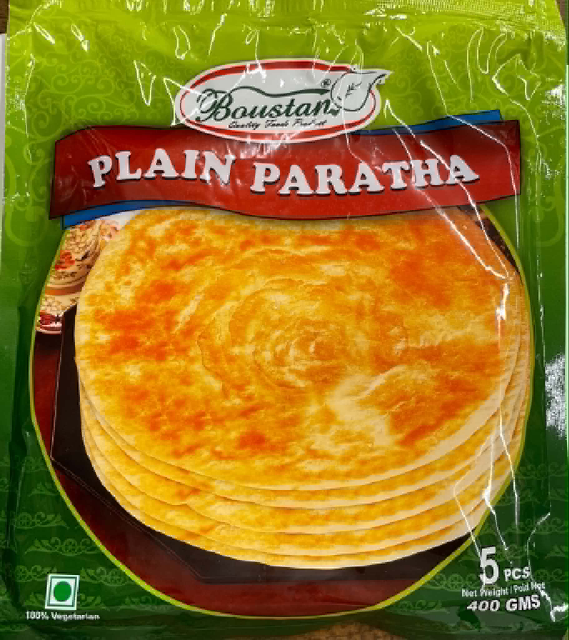 Plain Paratha, Boustan, 400g/ 5Ks, Pouze osobní odběr (chlazený / mražený produkt)